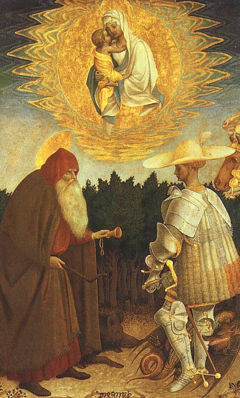 Antonio Pisanello The Virgin and the Child with Saints George and Anthony Abbot